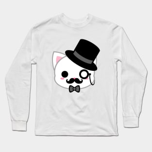 Cute Gentleman Cat Long Sleeve T-Shirt